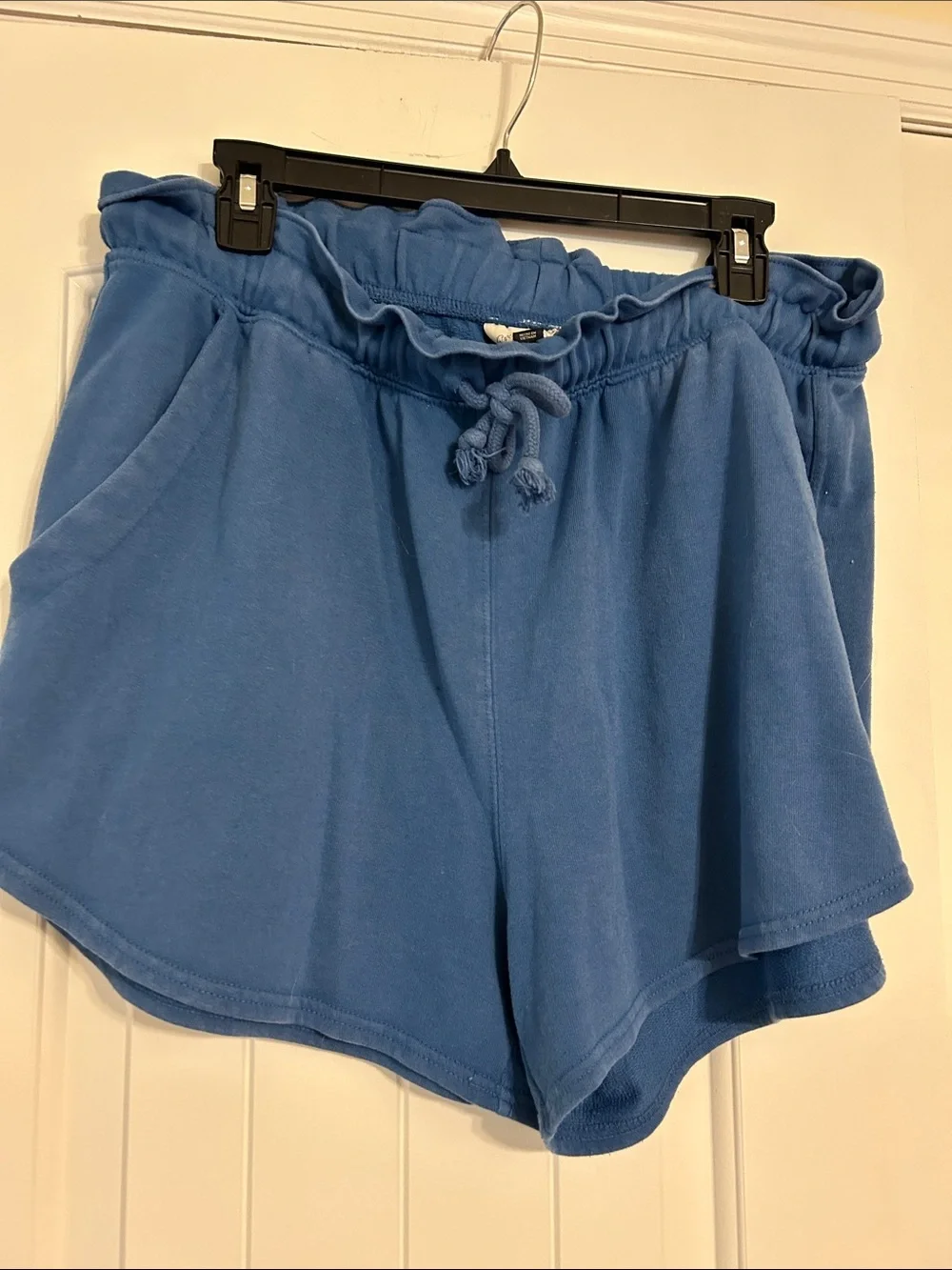 Universal Thread Light Blue Drawstring Ruffle Waist Athletic Shorts